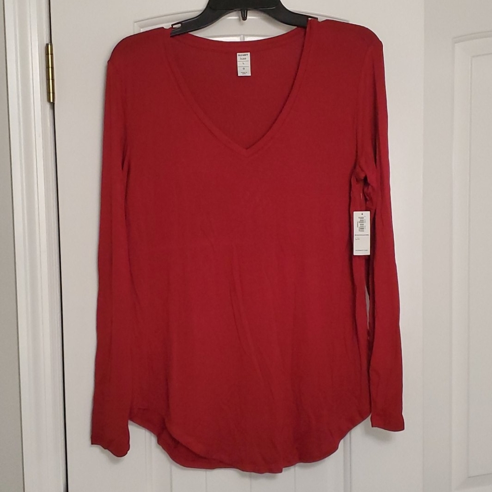 Old Navy Luxe long sleeve v-neck L